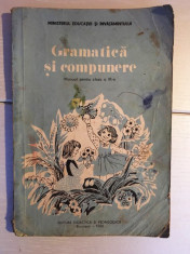 Gramatica si compunere - Manual pentru clasa a III-a, 1986, perioada comunista foto