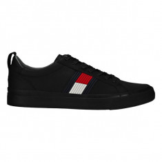 PANTOFI SPORT TOMMY HILFIGER LEON FLAG DETAIL LEATHER SNEAKER foto