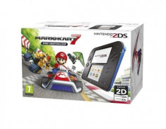 Consola Nintendo 2DS Special Edition black / blue + joc Mario Kart 7 foto