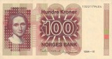 NORVEGIA █ bancnota █ 100 Kroner █ 1994 █ P-43e █ UNC █ necirculata