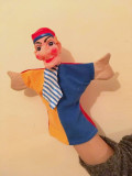 Marioneta teatru de papusi, papusa manuala, clovn, claun, clown, arlechin, bufon