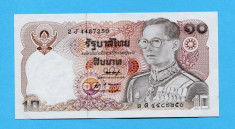 Tailanda 10 baht 1980 necirculata P88 semnatura rara foto