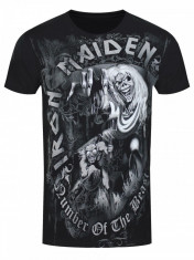 Tricou Iron Maiden: Number of the Beast Grey Tone foto