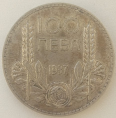 Regatul Bulgariei - 100 Leva 1937 - Argint foto