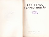 LEXICONUL TEHNIC ROMAN VOL 3-4-5-6-7-