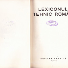 LEXICONUL TEHNIC ROMAN VOL 3-4-5-6-7-