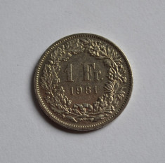 Moneda - 1 Franc 1981 - 1 Franc Elvetian #637 foto