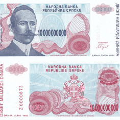 1993, 10.000.000.000 dinara (P-159r) - Bosnia și Herțegovina - stare UNC!