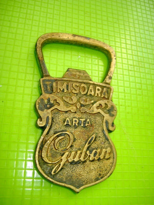 9382- Arta Guban Timisoara 1930-Desfacator Art Deco bronz. foto