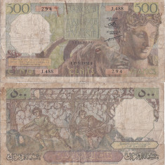 1952 (5 V), 500 francs (P-106a.2) - Algeria! (CRC: 93%)
