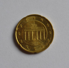 Moneda - 20 Euro Cent 2002 Germania J - Hamburg #635 foto