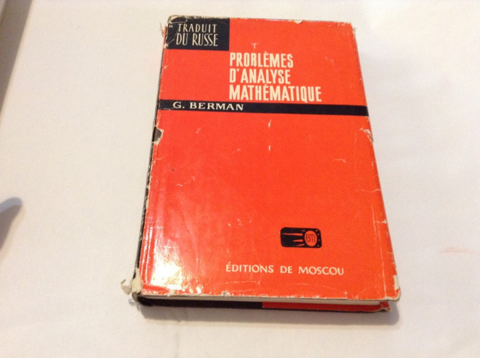 G BERMAN PROBLEMES D&#039;ANALYSE MATEMATIQUE-RF12/3