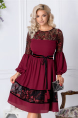 Rochie LaDonna clos bordo cu flori brodate foto