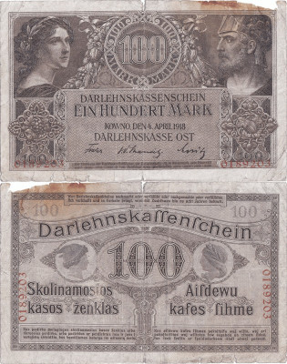 1918 (4 IV), 100 mark (P-R133) - Germania! (CRC: 51%) foto