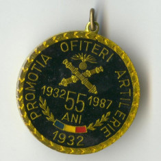 PROMOTIA OFITERI DE ARTILERIE 1932-1987 - Medalie RARA