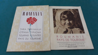 PLIANATE TURISM *ROUMANIE PAYS DE TOURSIME* ROM&amp;Acirc;NIA ȚATA TURISMULUI/ O.N.T/1940* foto