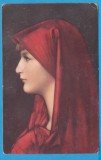 CARTE POSTALA GERMANA - PICTURA JEAN-JACQUES HENNER - SFANTA FABIOLA - 1922, Circulata, Germania, Printata