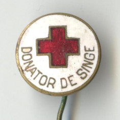 DONATOR DE SANGE - Insigna email 1970