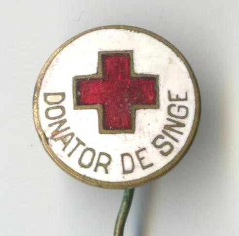 DONATOR DE SANGE - Insigna email 1970