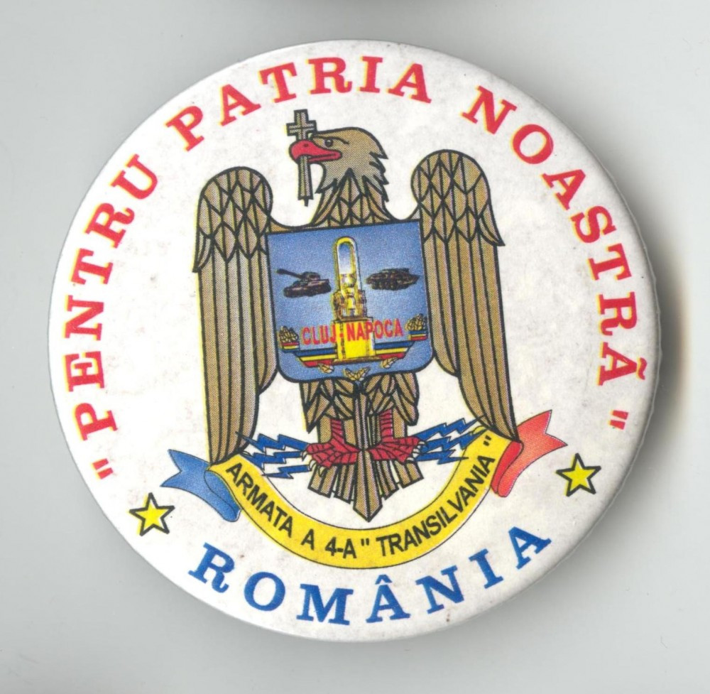 Insigna militara ARMATA A 4 A - PENTRU PATRIA NOASTRA ROMANIA | Okazii.ro