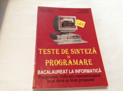 TESTE DE SINTEZA IN PROGRAMARE DANIELA OPRESCU-RF13/3 foto
