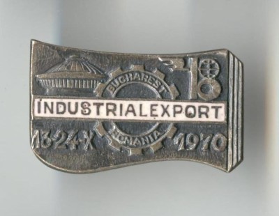 INDUSTRIAL EXPORT - Insigna veche RSR 1970 - varianta argintata foto