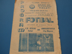 Program meci fotbal OTELUL GALATI - UNIVERSITATEA CLUJ NAPOCA(27.11.1988) foto