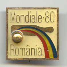 POPICE - CAMPIONATELE MONDIALE de Bowling 1980 ROMANIA - Insigna SUPERBA