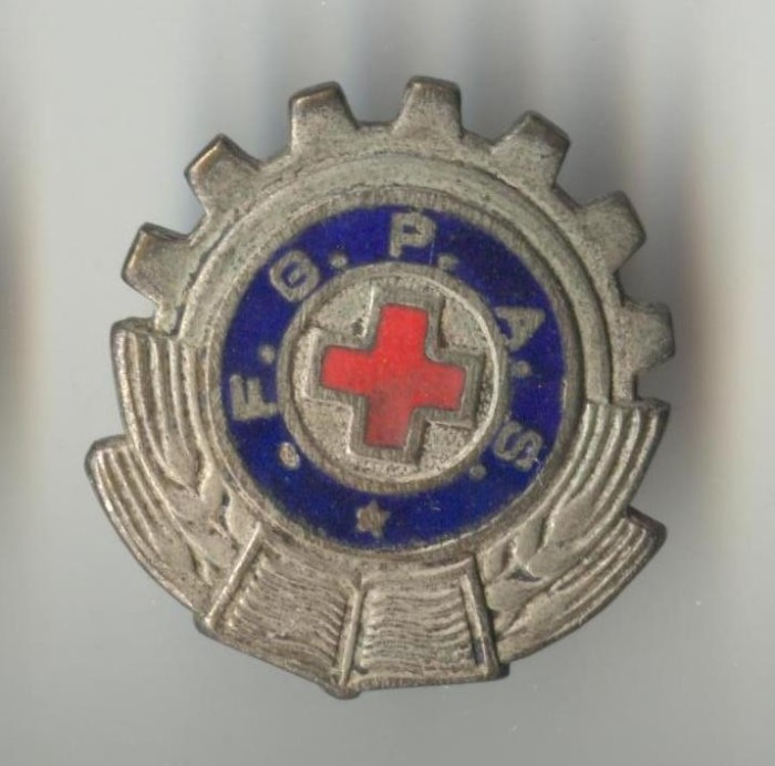 FGPAS - CRUCE ROSIE RPR MEDICINA SANITARE 1949 - Insigna SUPERBA EMAIL