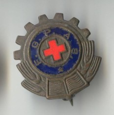 FGPAS - CRUCE ROSIE RPR MEDICINA SANITARE 1949 - Insigna SUPERBA EMAIL