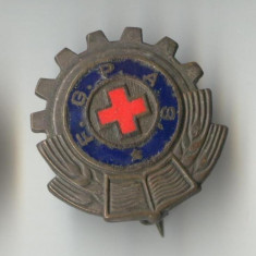 FGPAS - CRUCE ROSIE RPR MEDICINA SANITARE 1949 - Insigna SUPERBA EMAIL