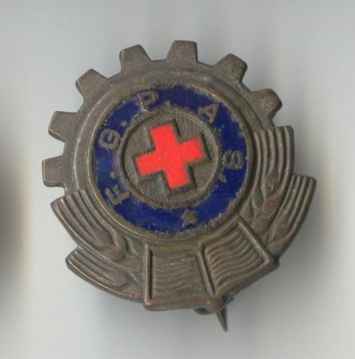FGPAS - CRUCE ROSIE RPR MEDICINA SANITARE 1949 - Insigna SUPERBA EMAIL