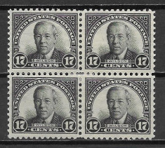 SUA 1925, bloc de 4 timbre foto