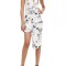 M638-28 Rochie asimterica cu imprimeu floral
