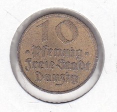 bnk mnd Danzig Gdansk 10 pfennig 1932