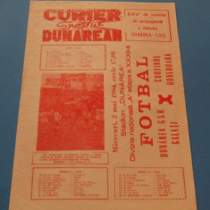 Program meci fotbal DUNAREA GALATI - CORVINUL HUNEDOARA(02.05.1984)