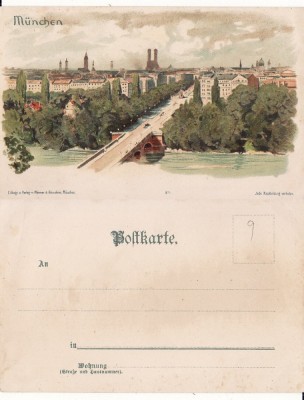Germania-Munchen-litografie foto