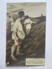 Rara! Carte postala Vasile Alecsandri-Semanatorii,Scharaga Bucuresci cca.1900 foto