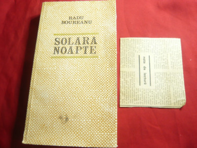 Radu Boureanu - Solara Noapte - Prima Ed. 1969 -Ed.pt.Literatura ,459 pag foto