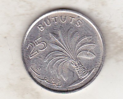 bnk mnd Gambia 25 bututs 1998 unc foto