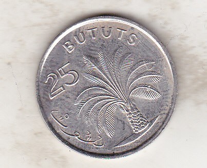 bnk mnd Gambia 25 bututs 1998 unc