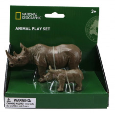 Set 2 figurine - Rinocerul si puiul foto