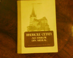 Acad. G. Oprescu Bisericile cetati ale sasilor din Ardeal, ed. princeps, legata foto