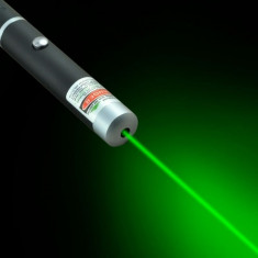 Laser pointer unda verde, 532nm, 5mW, forma stilou metalic, ergonomic foto