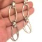 Cercei lungi eleganti -INOX placati cu aur alb 18k