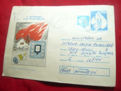 Plic ilustrat circulat - Ziua Pompierilor cod 113/88 foto