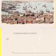 Turcia-Constantinopol-litografie, vapoare
