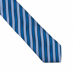 Cravata albastra slim Jefferies foto