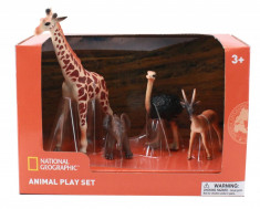 Set 4 figurine - Girafa, Elefantel, Strut si Antilopa foto