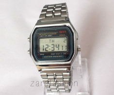 Ceas Casual Vintage tip Casio barbati Model Retro Anii 80 Gold Silver Black Nou foto